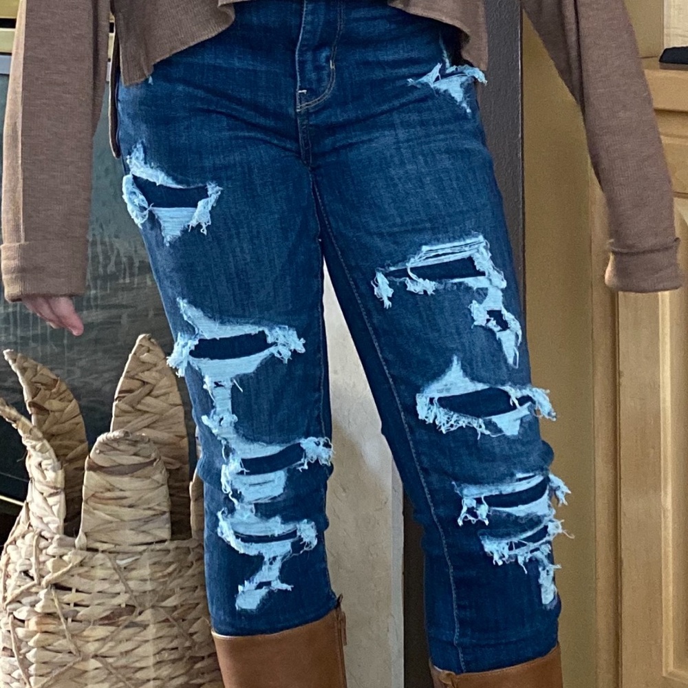 AMERICAN EAGLE Dark Blue women Jeans